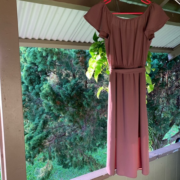 Empire waist mauve dress - Picture 2 of 2